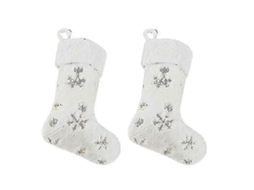 Meias De Natal De Pelúcia Com Flocos De Neve, Meias De Presente De Natal, Meias Infantis. Hengjian