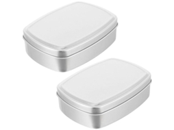 2026-set De 2 Caixas De Sabão De Alumínio Com Tampa, Portáteis Para Viagem E Lar, 150ml