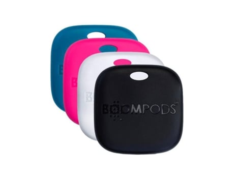 Pacote com 4 porta-chaves Airtag modelo Boomtag compatível com Apple Find My Ipx7 Boompods multicoloridos recarregáveis