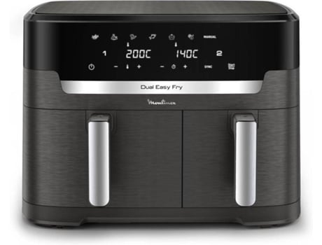 Fritadeira sem Óleo MOULINEX Air Fryer Easy Fry Dual XXL EZ942HF0 (Outlet Grade A - 11 L - Preto)