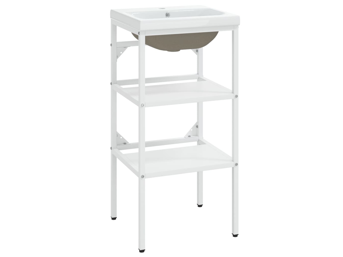 Estrutura de Lavatório com Embutido Ferro Branco MAISON EXCLUSIVE