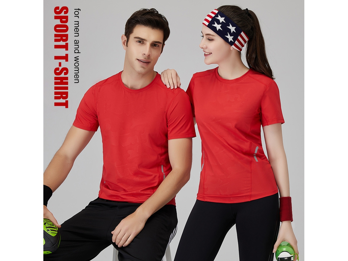 Urbannova-camiseta Esportiva Unissex Manga Curta 89% Poliéster 11% Spandex