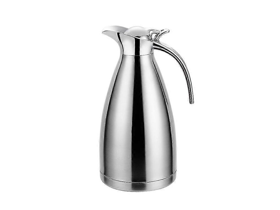 Garrafa Térmica De Aço Inoxidável, Com Parede Dupla E Isolamento A Vácuo Para Café E Água Quente, Capacidade De 2 Litros.