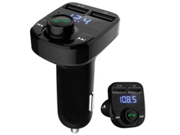 Transmissor Fm Bluetooth Veicular, Mãos-livres, Preto