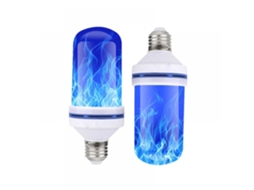 Lâmpada LED com efeito de chama, 4 modos, base E27, ideal para decoração interna e externa, festas e muito mais.