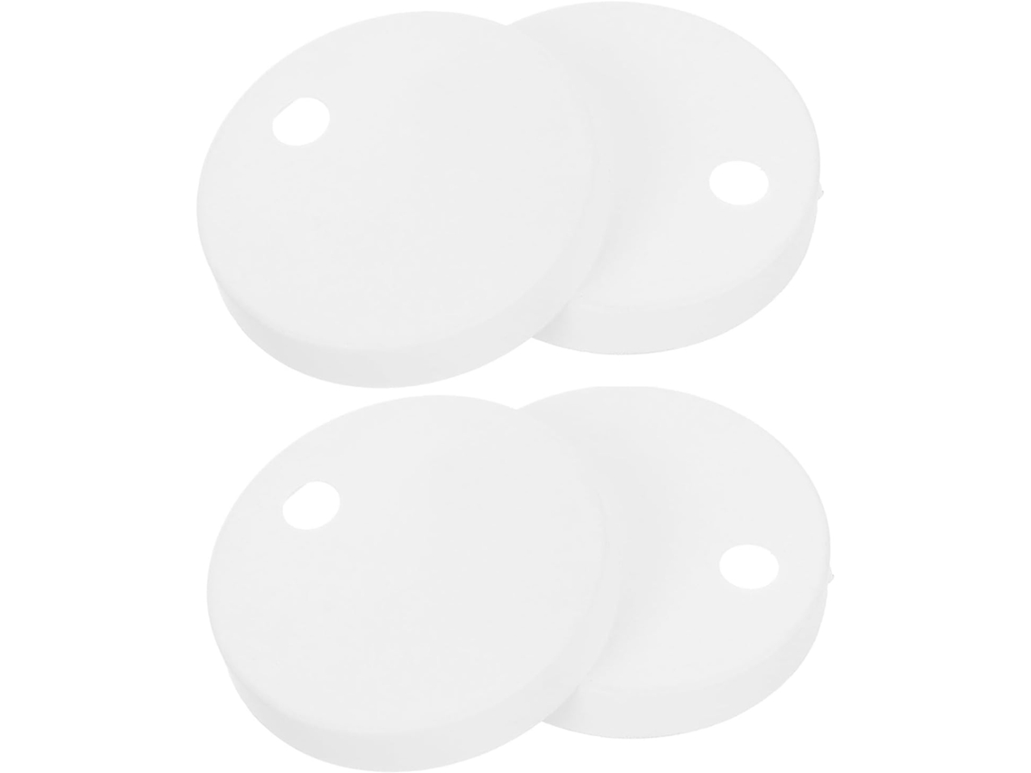 Coheali Conjunto De 4-tampas Fuso Assento Sanitário Em Plástico Branco, Tampas Decorativas De Pvc 45mm