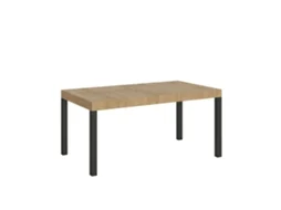Mesa de Jantar Extensível 90X140/244 Cm Everyday Premium Carvalho Natural Quadro Antracite ITAMOBY