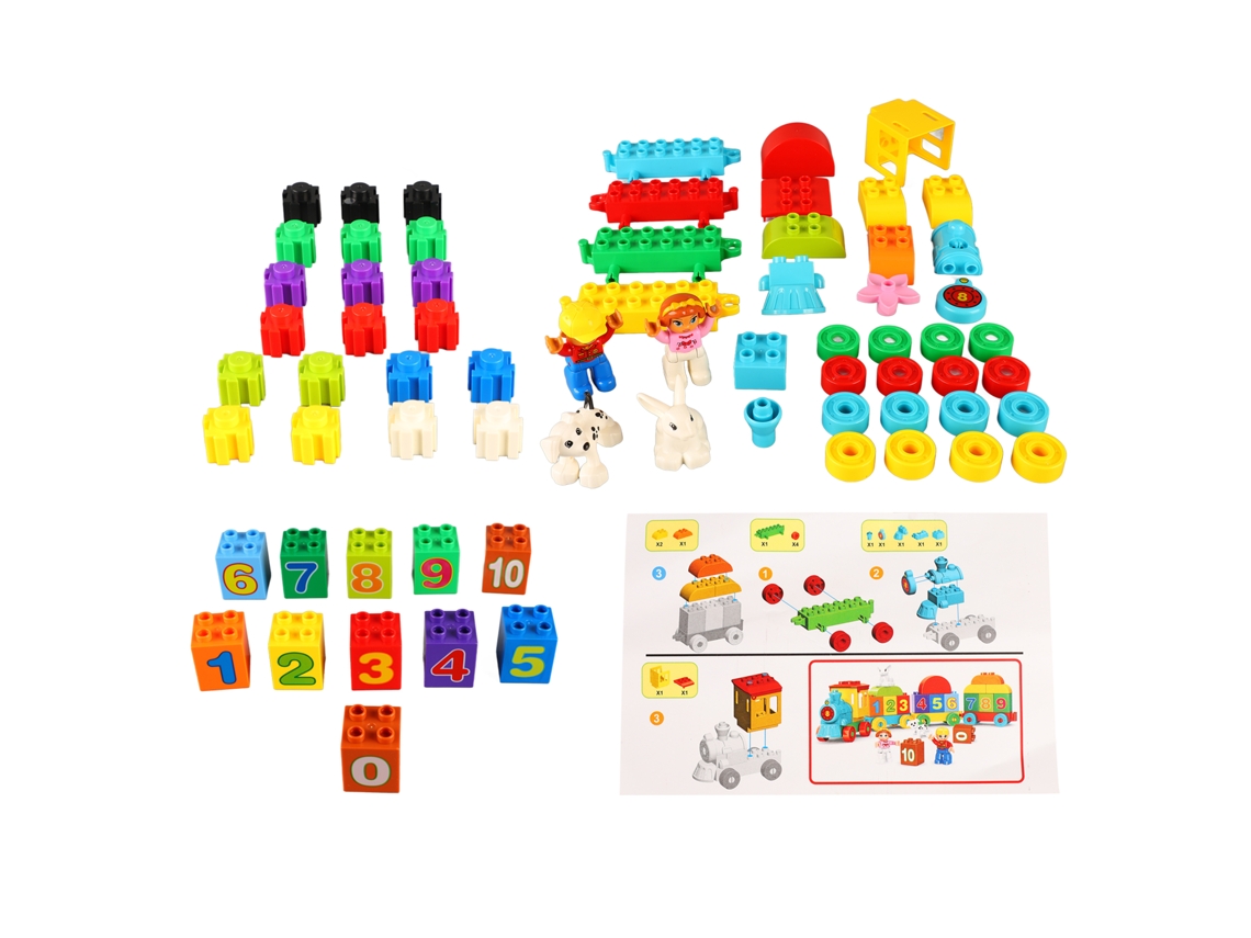 Brinquedo De Blocos De Trem Colorido Para Crianças, Jogo Educativo Precoce Com Números E Construção De Trens