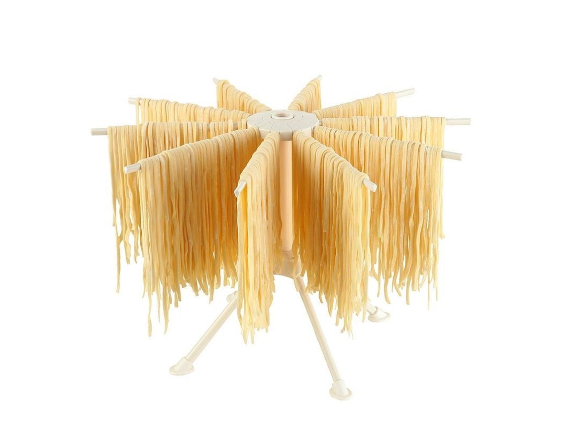Suporte De Secado De Massa Plegável, 10 Braços Estáveis, Fácil Armazenamento E Instalação Rápida Para Cozinha (branco)
