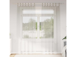 Vidaxl Cortina De Voile 2 Unid. Creme 225 X 140 Cm Poliéster