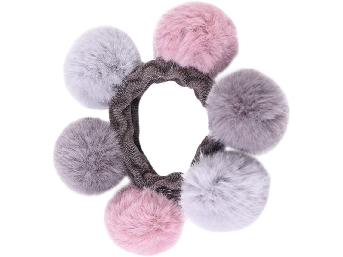 1 peça de elástico de cabelo Pelúcia em formato de macaron para meninas, com cauda firme.