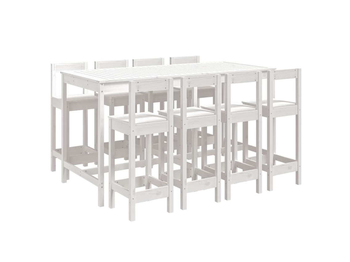Garden Bar Set, Garden Bar Sets Vidaxl Branco Madeira De Pinho (n/a)