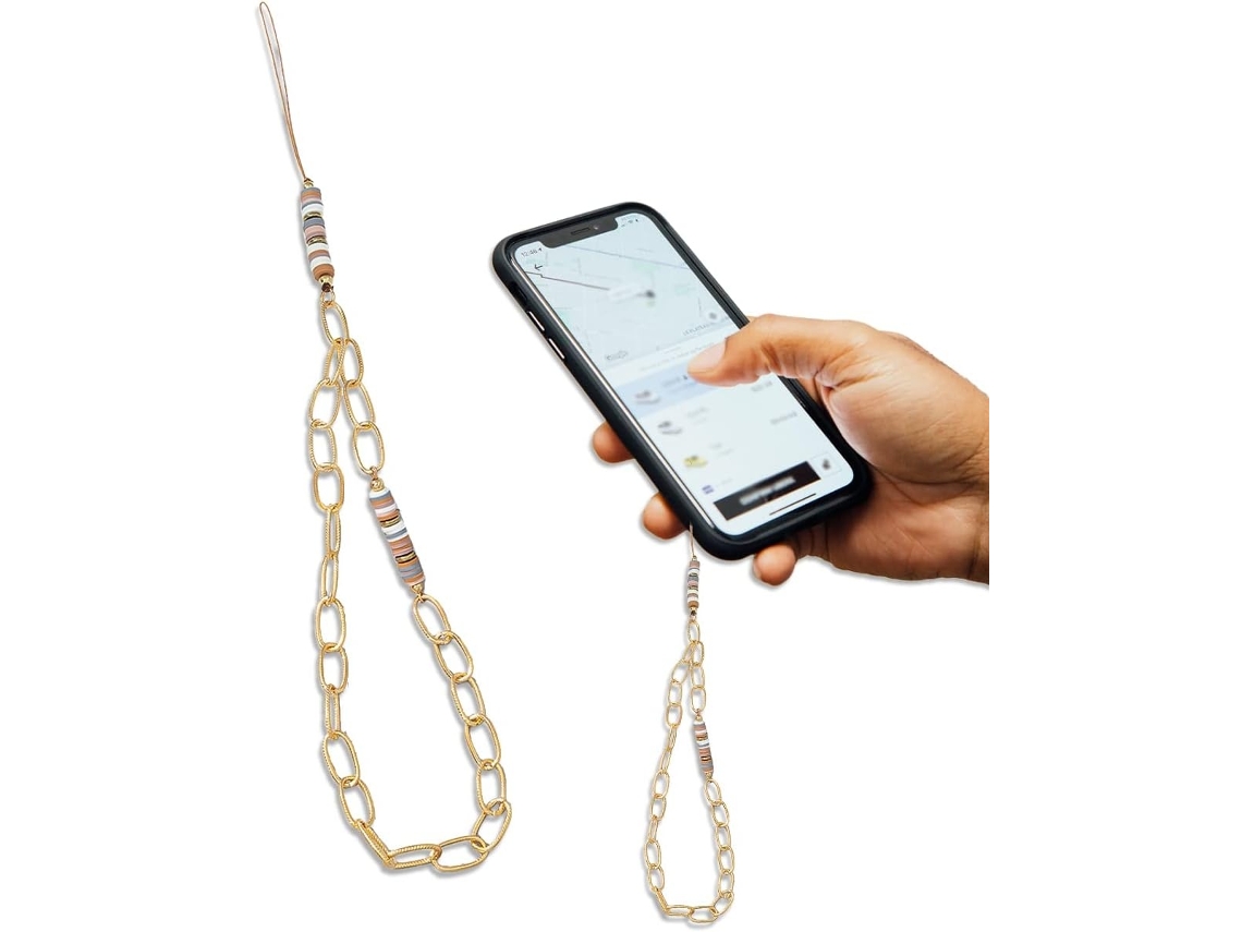 Lurelia Cordão Para Telemóvel Anti-perda De Pulso Para Pescoço Com Contas 36 Cm