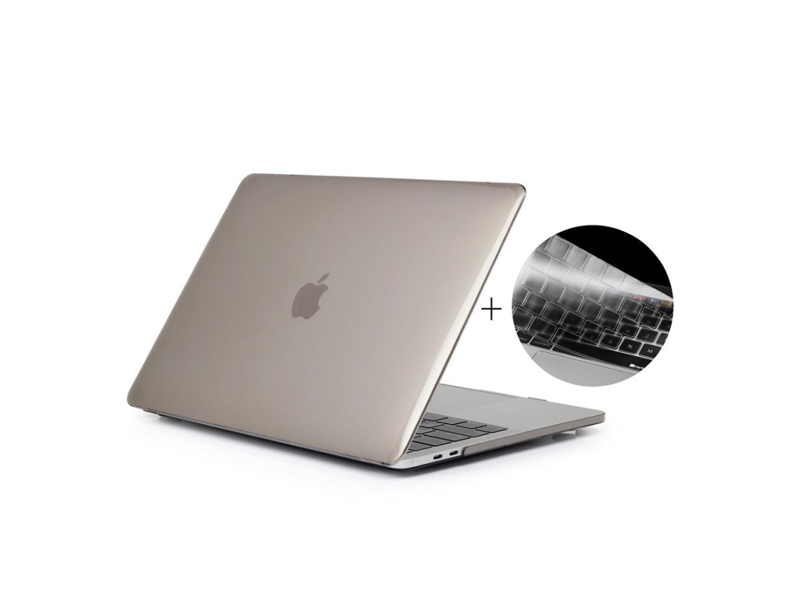 Hat Prince Macbook Pro 13,3 Polegadas A1708 Sem Capa Protetora De Toque De Plástico Tpu Cinza Brilvibera