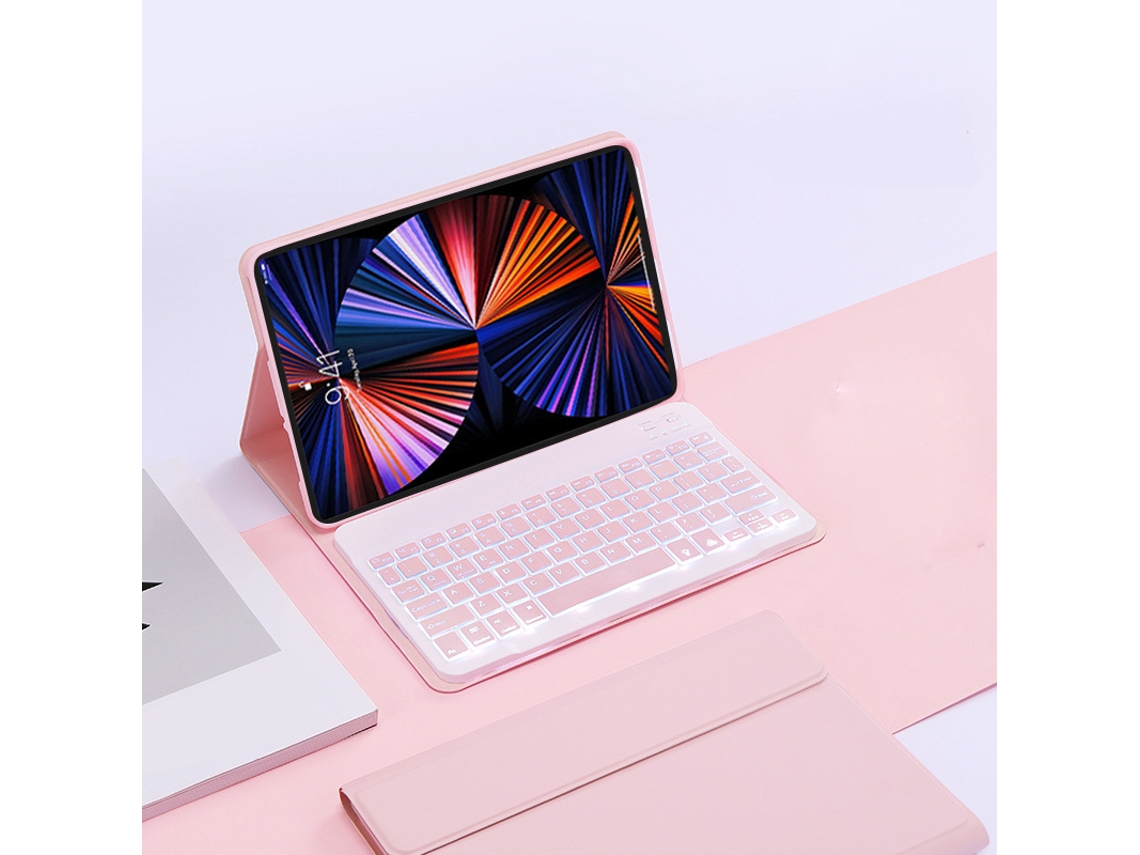 Capa Teclado Para Lenovo Xiaoxin Pad Pro 12,7 (2025) Polegadas, Com Teclado Backlight Bluetooth (rosa) Cuich