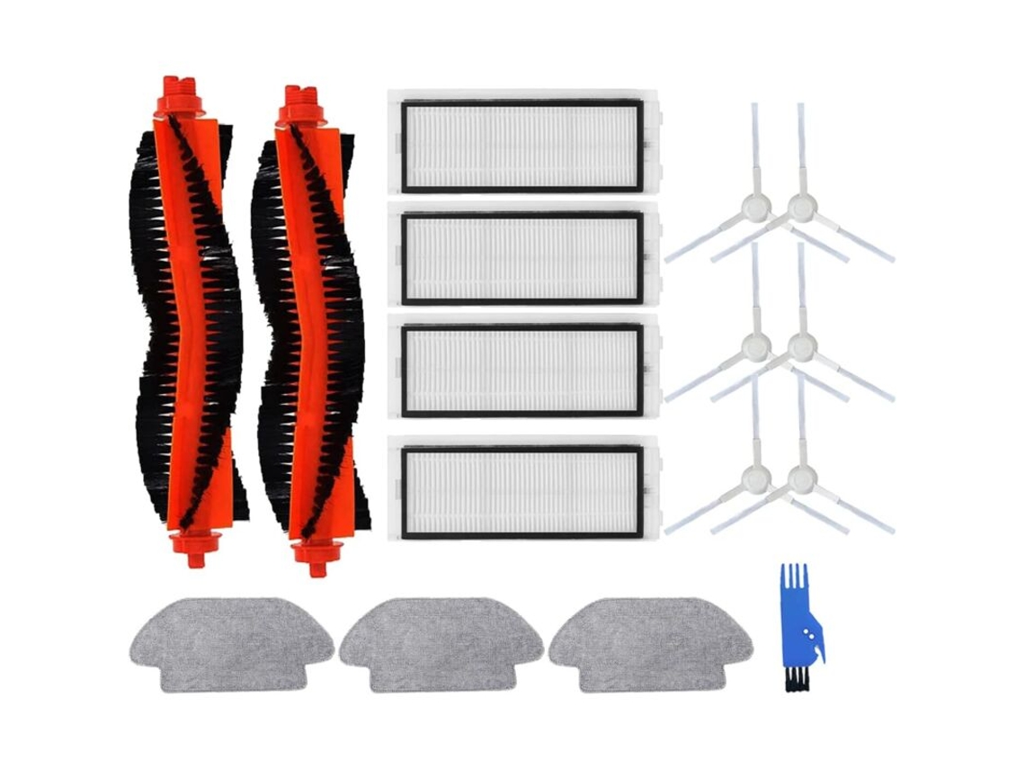Kit de Peças Reposição para Aspirador Robô Xiaomi Mijia 2s, P, Viomi V3 e Se os Acessórios Incluem 2 Escovas Rotativas BRILVIBERA