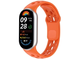 Bracelete para Xiaomi Smart Band 10/9/8 Tpu Respirável Furos em Formato de Colmeia Laranja XIAOMOYU