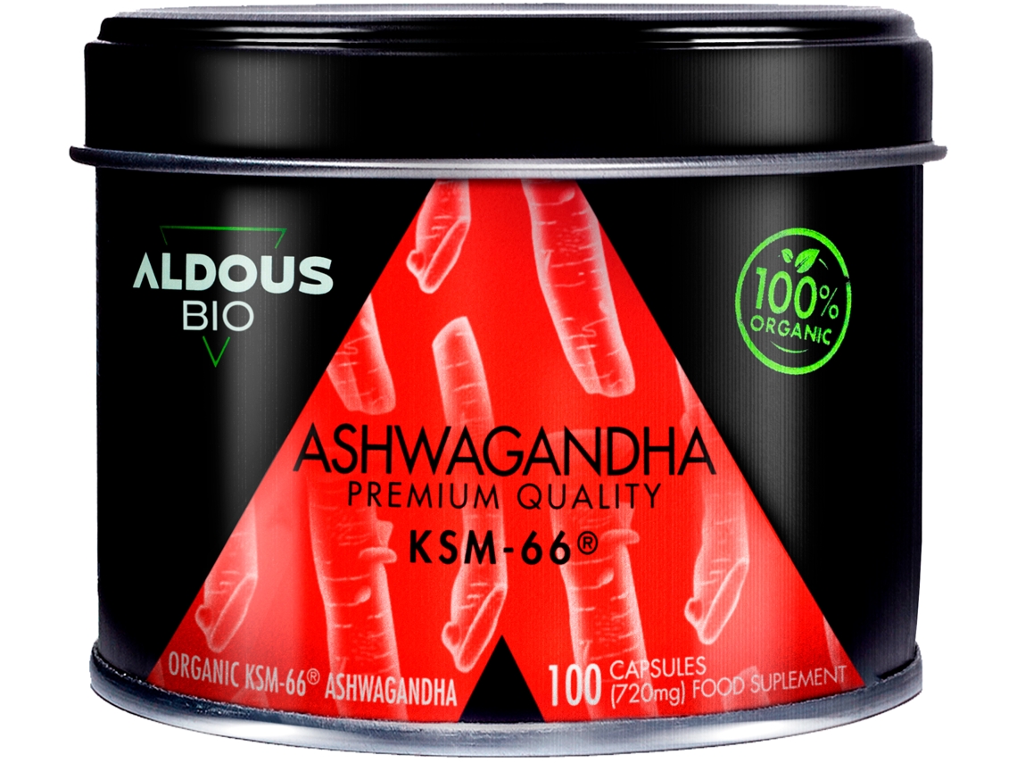 Suplemento Alimentar Extrato orgânico de raiz de Ashwagandha KSM-66 Aldous Bio