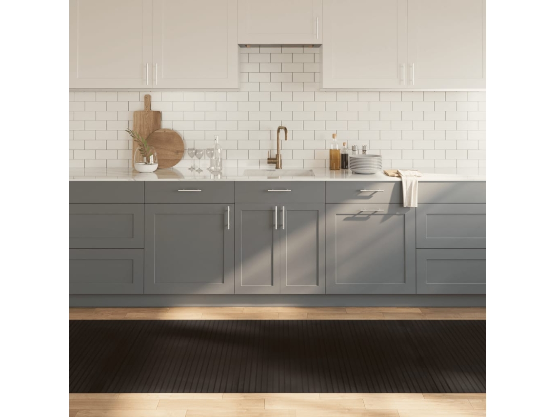 Vidaxl Tapete Retangular 100x500 Cm Bambu Castanho-escuro