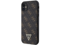 Capa Logotipo Triangular para iPhone 11 GUESS Rígida Preto