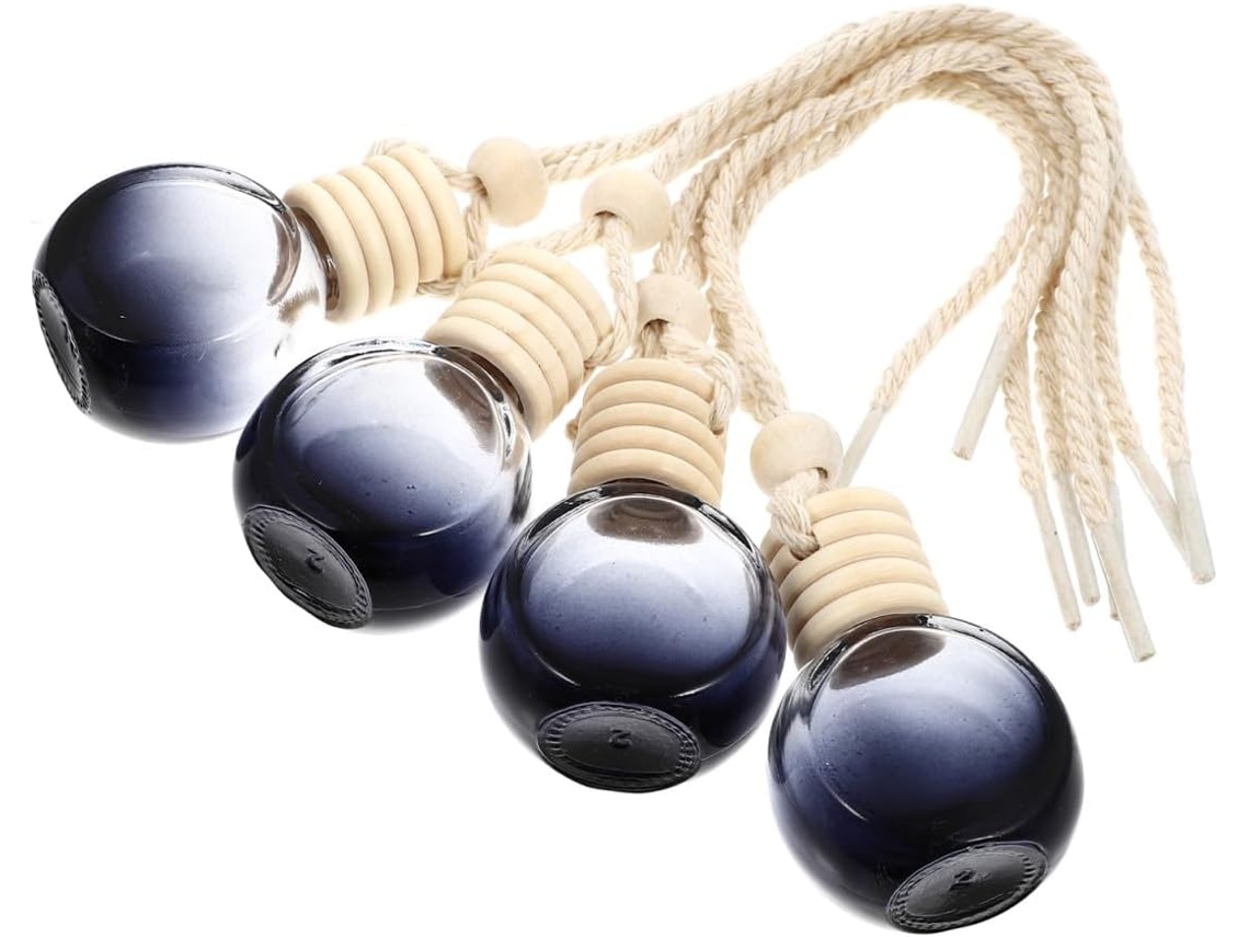 Conjunto De 4 Frascos Decorativos Para Carro Com Pingente.