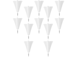Tachinhas Decorativas De Metal, Com Design De Avião Branco, Fáceis De Usar Em Quadros Cortiça, Ideais Para Aulas De