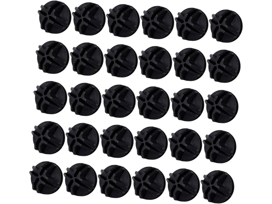 Tehaux 60 Peças Conectores De Cubo Grade Arame Plástico Preto Prateleiras Armazenamento Modulares, Fixadores