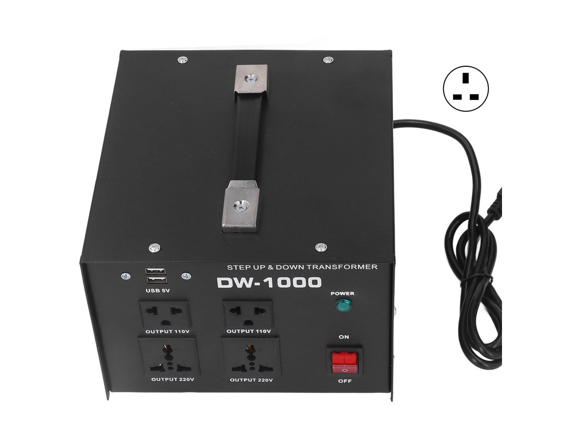 Transformador Ca De 1000w Com Proteção Múltipla Em Cobre Puro Conversor De Tensão
