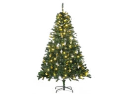 Árvore de Natal LED S/MARCA, 180 cm, com 745 pontas, bolas, suporte metálico