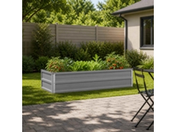 Vidaxl Cama De Jardim Elevada Cinzento 100 X 40 X 24 Cm