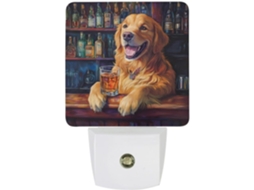 Retriever Cães Mood Bar, Luz Noturna LED com Sensor Crepuscular