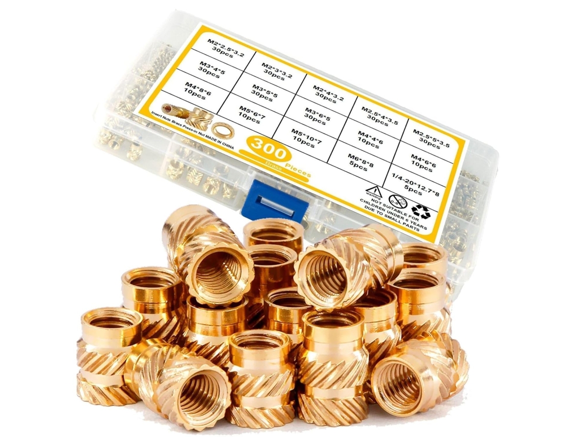 50kit De Inserção Rosqueadam2 M6especificações Completasmaterial De Latão 3dimprimir Aplicável Zeuxo
