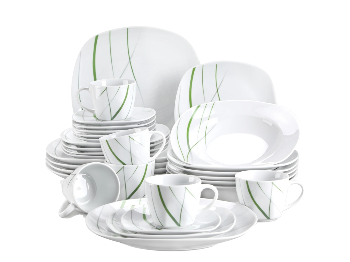 Conjunto De Louça Para Jantar De 30 Peças, Cerâmica Ecológica, Seguro Para Micro Ondas E Lava Louças,30 Peças Oem