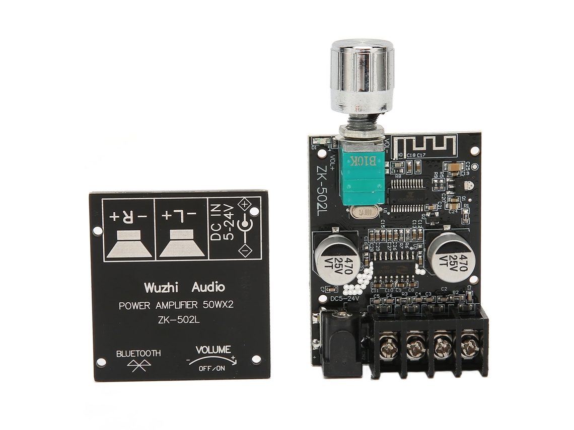 Placa Amplificadora De Potência Digital Bluetooth 5.0 Mini Módulo Estéreo Com Interruptor Alimentação E Volume Ajustável