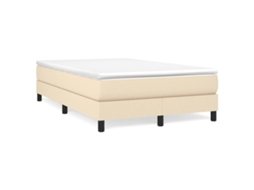 Cama com Molas/colchão 120x200 Cm Tecido Cor Creme MAISON EXCLUSIVE