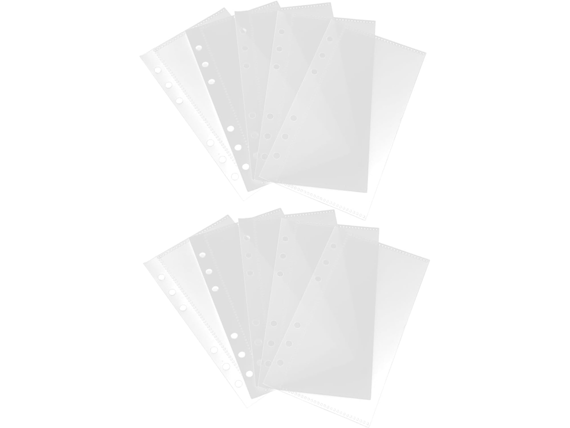 Divisórias Transparentes Em Pp Da Housouutil Para Pastas De 6 Argolas Tamanho A6, 10 Unidades Ajustáveis, Ideais Para