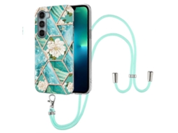 Capa De Celular Motorola Moto G200 Em Tpu Com Estampa Floral Marmorizada E Cordão.