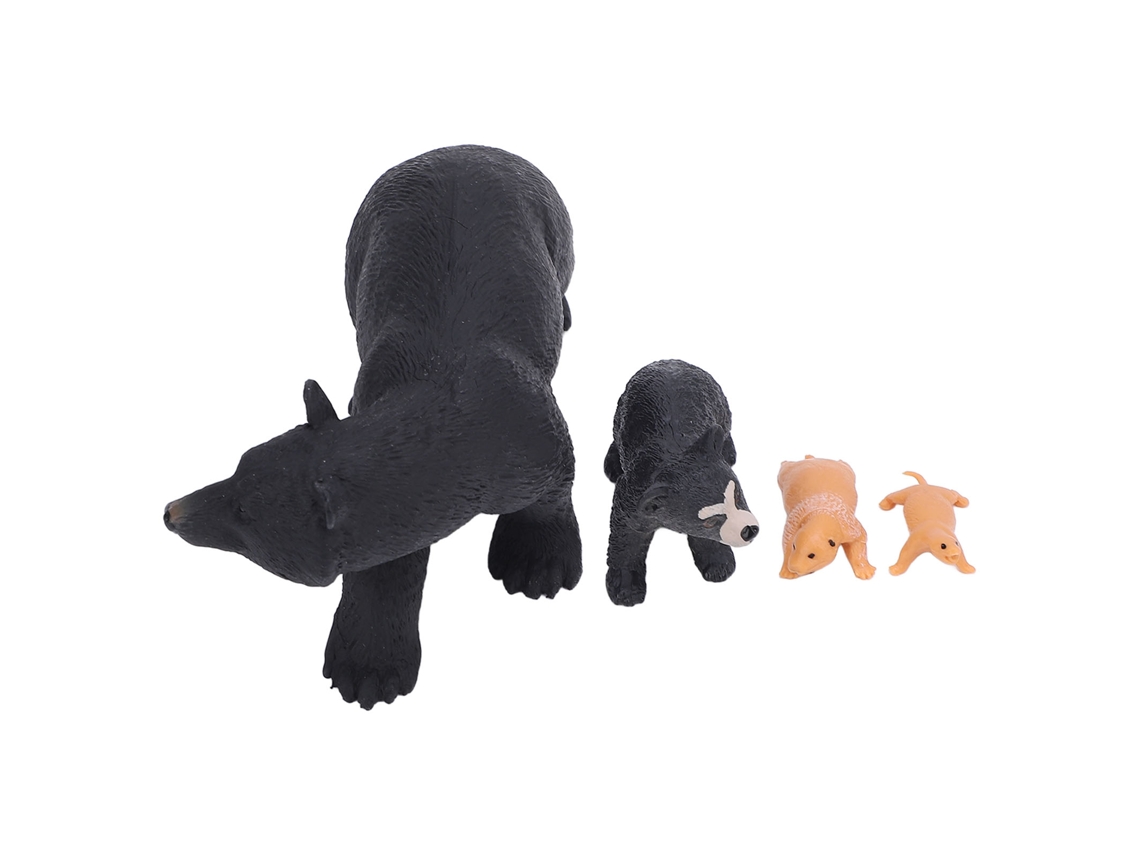 Ats figuras de Ciclo de Vida Del Oso Negro Conjunto de Brinquedos Modelo Educativo para Aprendizaje Y Decoración