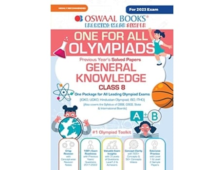 Livro Oswaal One For All Olympiad Previous Years Solved Papers, Class-8 General Knowledge Book de Oswaal Editorial Board (Inglês)
