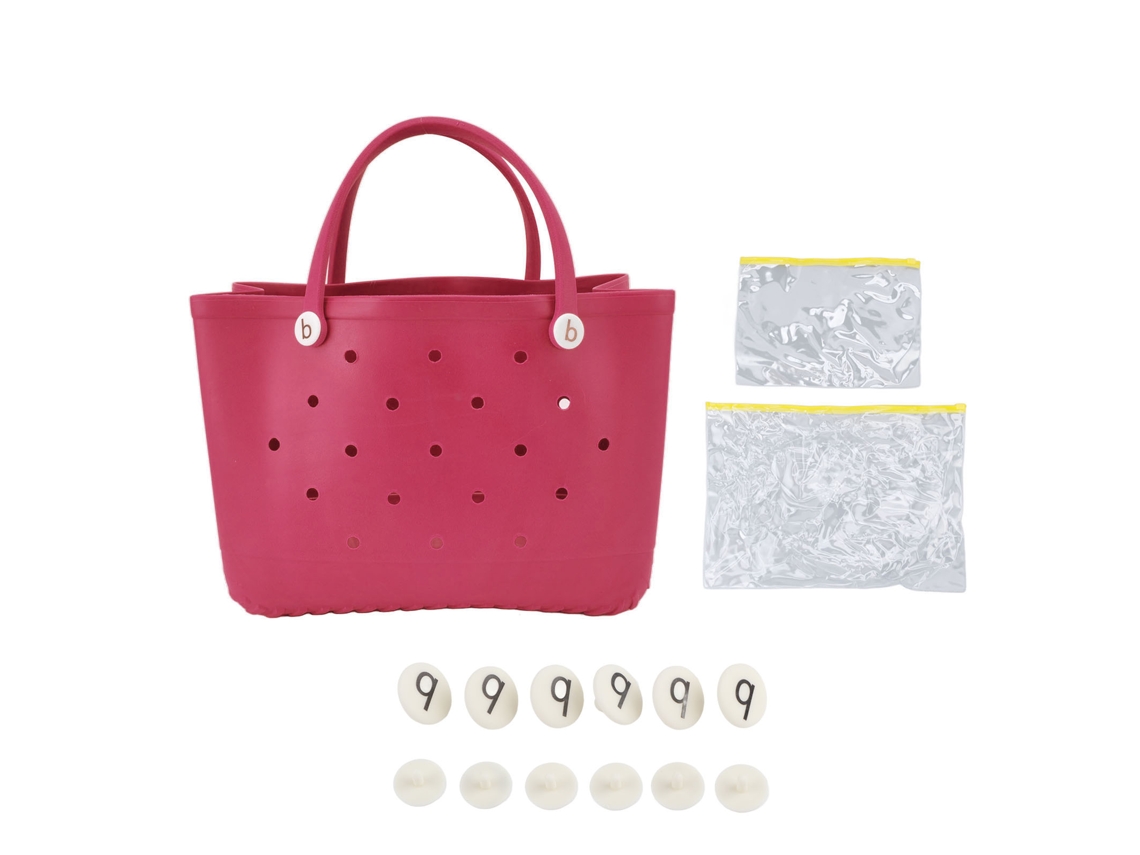 Bolsa de Praia Eva Rosa com Buracos Redondos S/MARCA