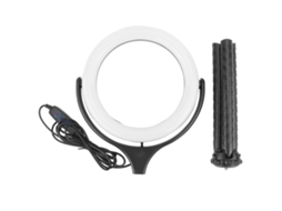 6in 3000‑6500k Adjustable Ring Shape Fill Light With Desktop Tripod Supplementary Lamp LAXISCREED