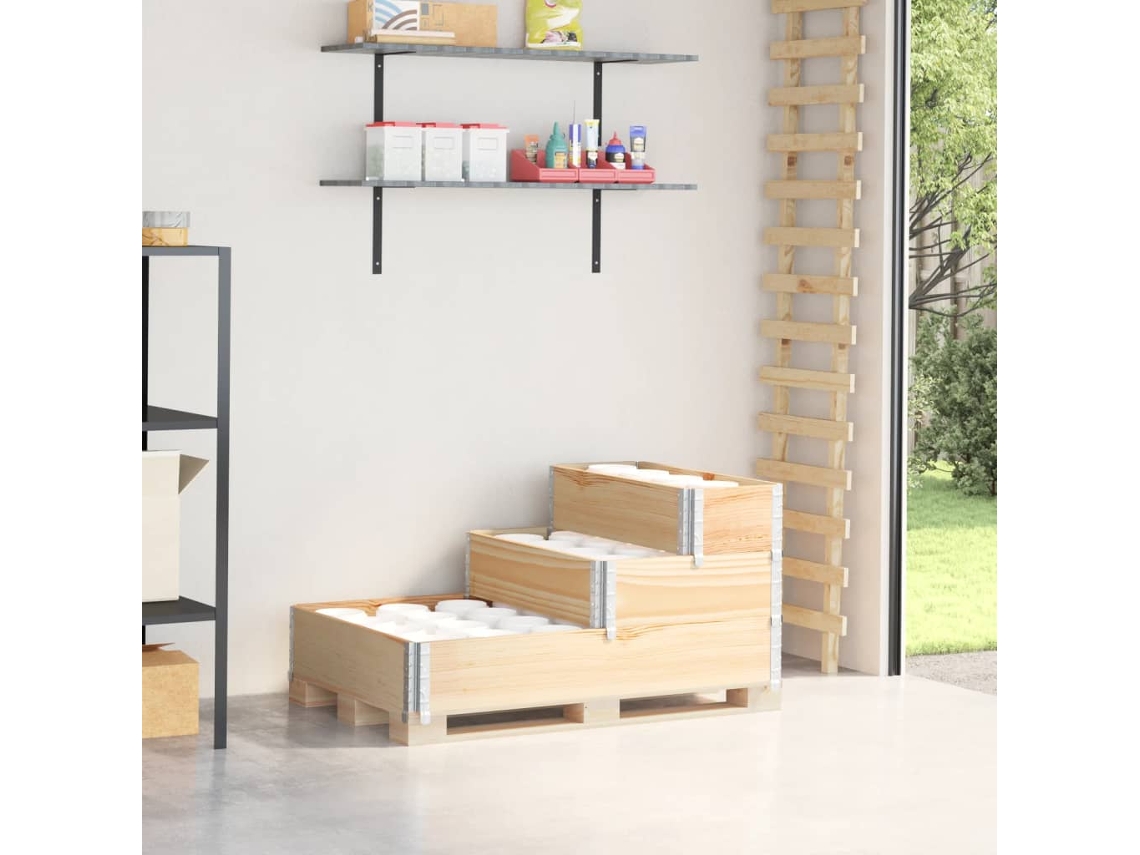 Vidaxl Canteiro Elevado De 3 Níveis 120x80 Cm Madeira De Pinho Maciça