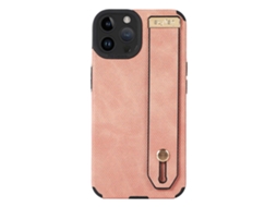 Capa De Celular Com Pulseira De Couro Tpu Para Iphone 13 Pro Max, Rosa