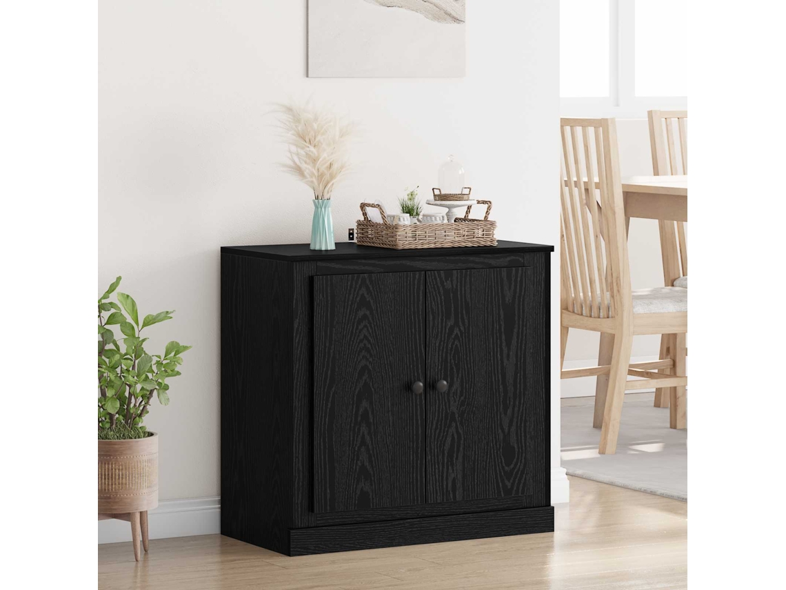 Vidaxl Buffet 70 X 35,5 X 67,5 Cm Carvalho Preto Derivados De Madeira