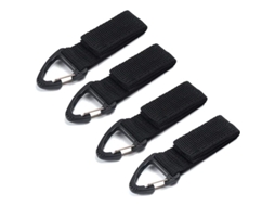 4pcs Mosquetones Táctiles De Nylon, Clip Para Mochila Táctica, Gancho Para Llaves, Compatible Con Molle, Cinturón Táctico