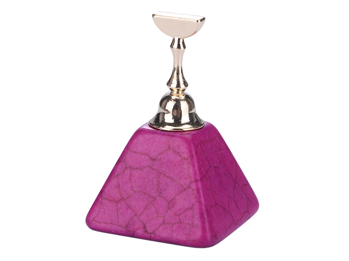 Base De Suporte Prático Para Pontes De Unhas Com Ímã Aço Liga Display Manicure Artístico (vermelho Rosa)