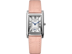 Relógios de Senhora com Caixa em Ouro Rosa Numeral Romano Relógio de Pulso de Luxo Quadrado Bracelete em Pele Castanha