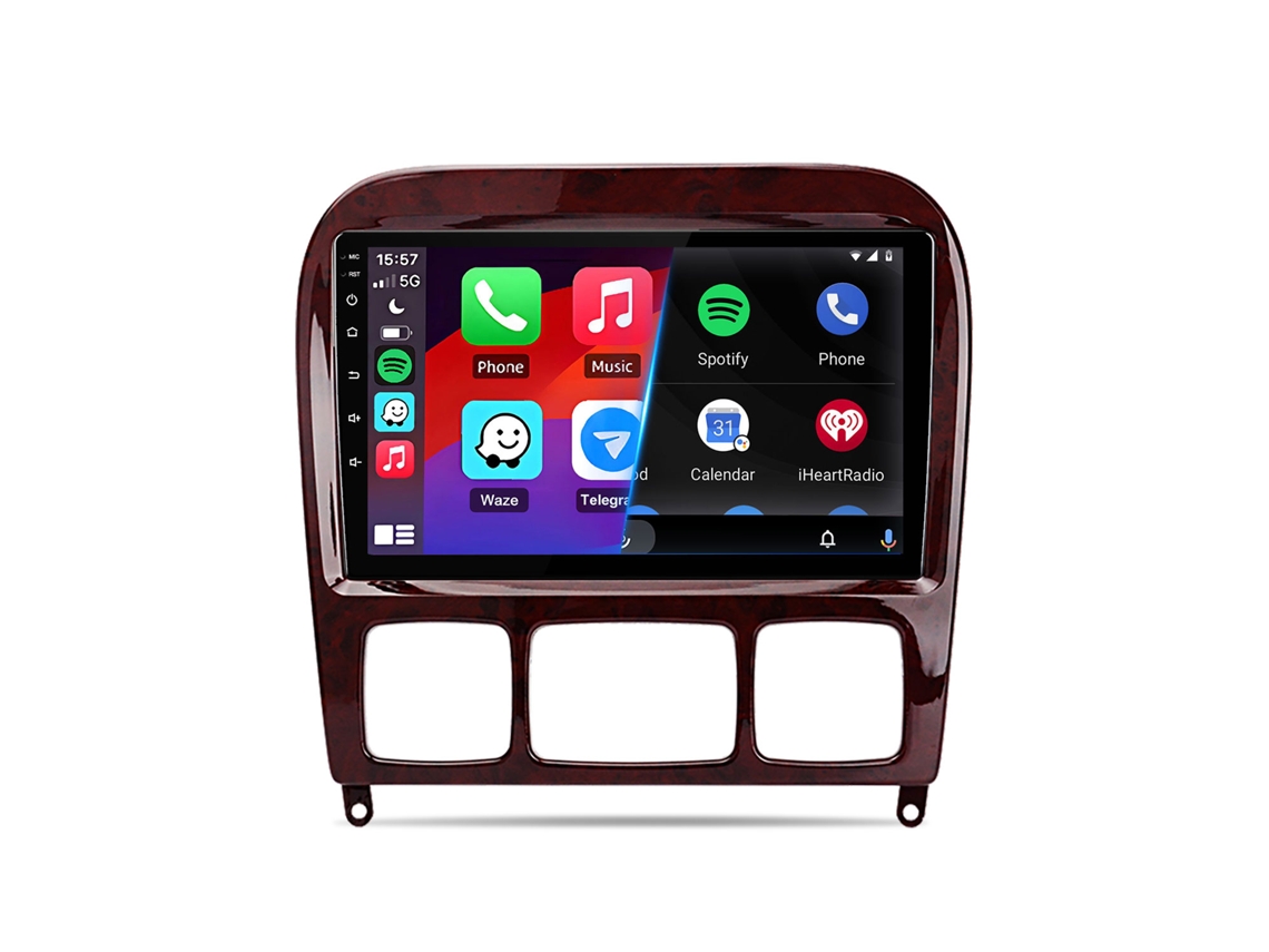 Rádio Automotivo Android 15 Junsun Para Mercedes Benz Classe S W220 (1998 - 2005) | Auto Carplay | 4gb+64gb | Plug And Play | Gps | Swc