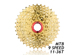 Cassete Business, dourada, 11-36t, para bicicleta mountain, 9/10 velocidades