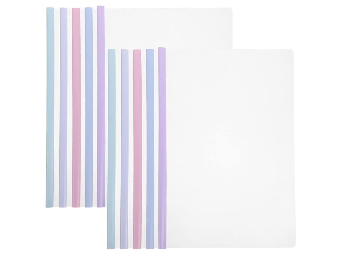 Clips De Plástico A4 Para Folhas Soltas, 10 Unidades Reutilizáveis, Ideais Para Decoração Escolar E De Escritório, Cor